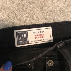 GAP Wide Leg Sky High Black Jeans